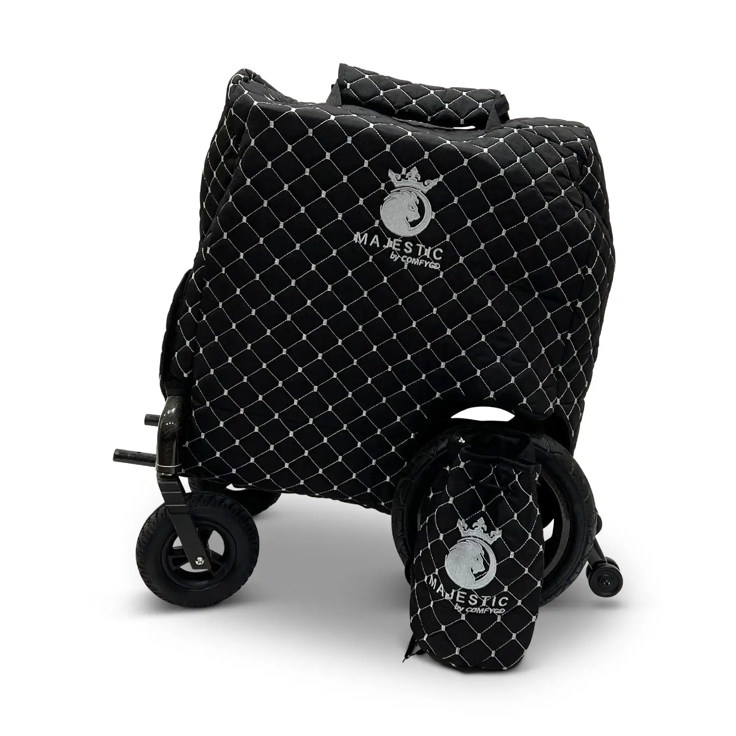 Electric Wheelchair Travel Bag + Joystick Cover - X-Shape Folding (Left to Right)