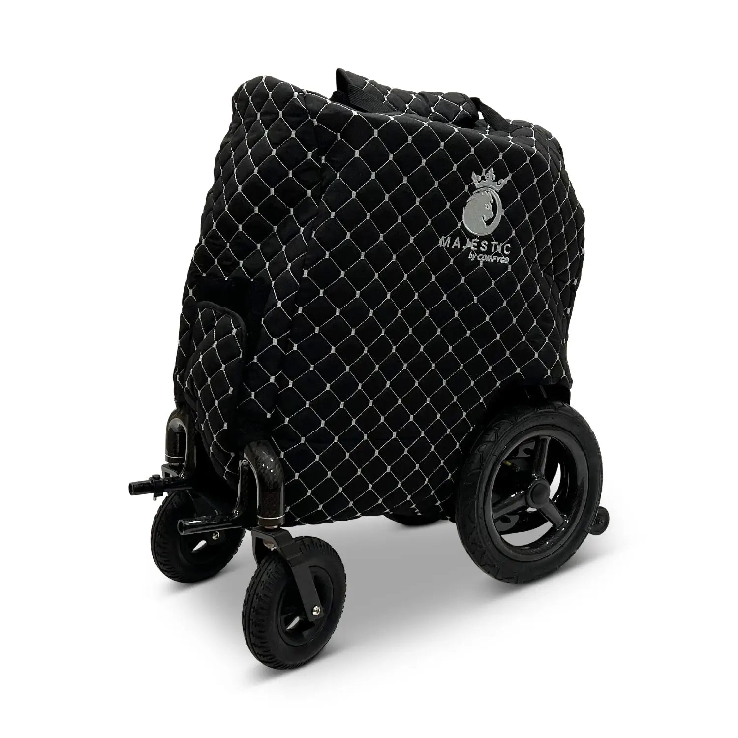 Electric Wheelchair Travel Bag + Joystick Cover - X-Shape Folding (Left to Right)